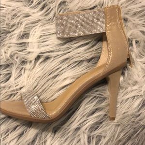 Kenneth Cole diamond studded ankle strap heels
